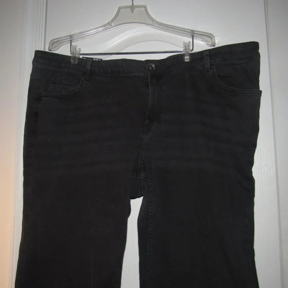 NWT H&M DIVIDED Low Waist Flare Black Jeans Plus Size 3XL - Picture 2 of 7